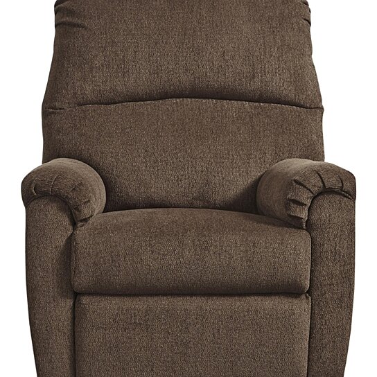 Saltoro Sherpi Fabric Upholstered Zero Wall Recliner with Pillow
